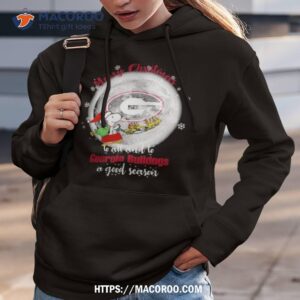 Santa Snoopy Merry Christmas To All And To Georgia Bulldogs A Good Season T Shirt 2 Santa Snoopy Merry Christmas To All And To Georgia Bulldogs A Good Season Hoodie 3
