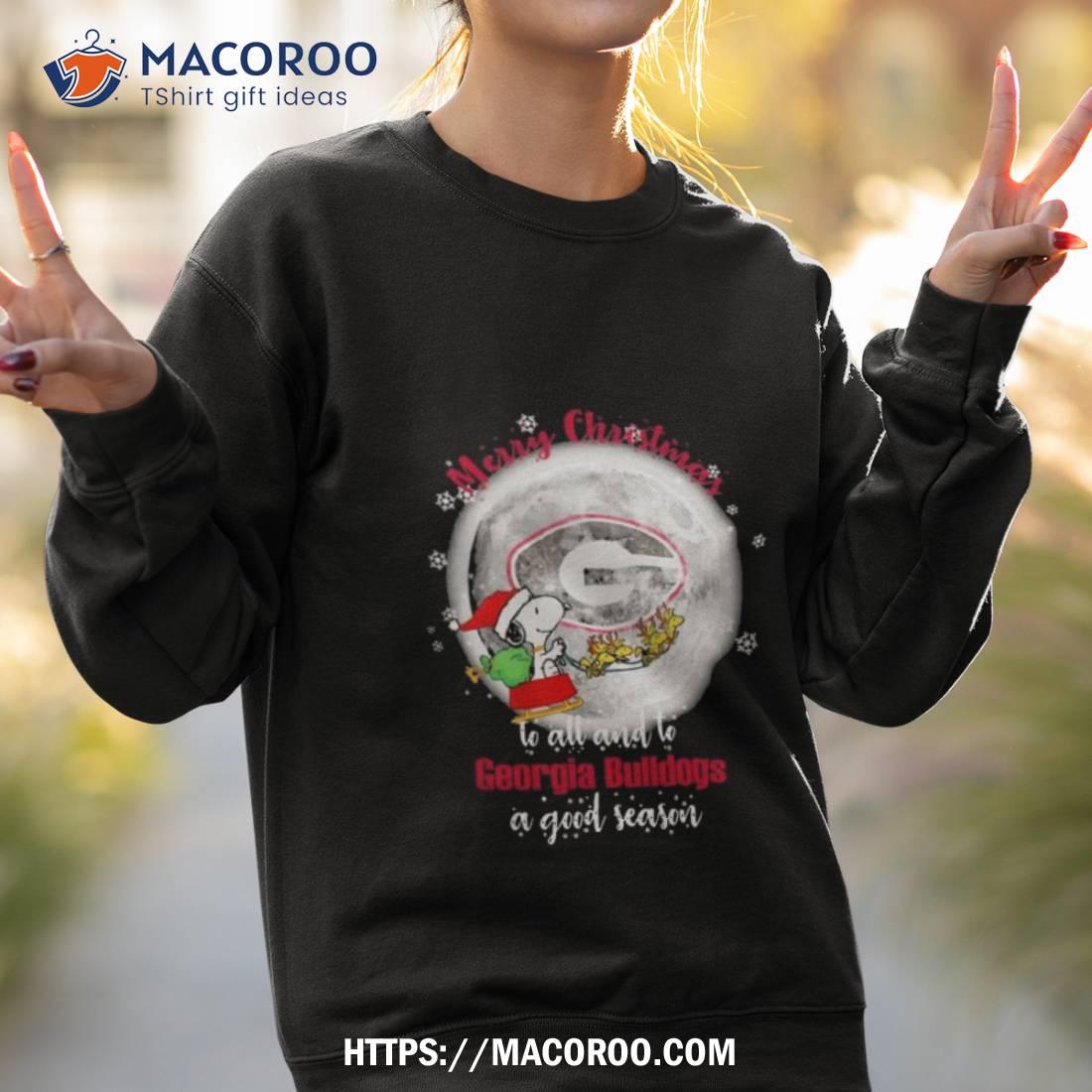 Santa Snoopy Merry Christmas To All And To Georgia Bulldogs A Good Season T Shirt Santa Snoopy Merry Christmas To All And To Georgia Bulldogs A Good Season T Shirt