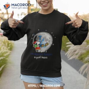 Santa Snoopy Merry Christmas To All And To Los Angeles Dodgers A Good Season Shirt 2 Santa Snoopy Merry Christmas To All And To Los Angeles Dodgers A Good Season Sweatshirt