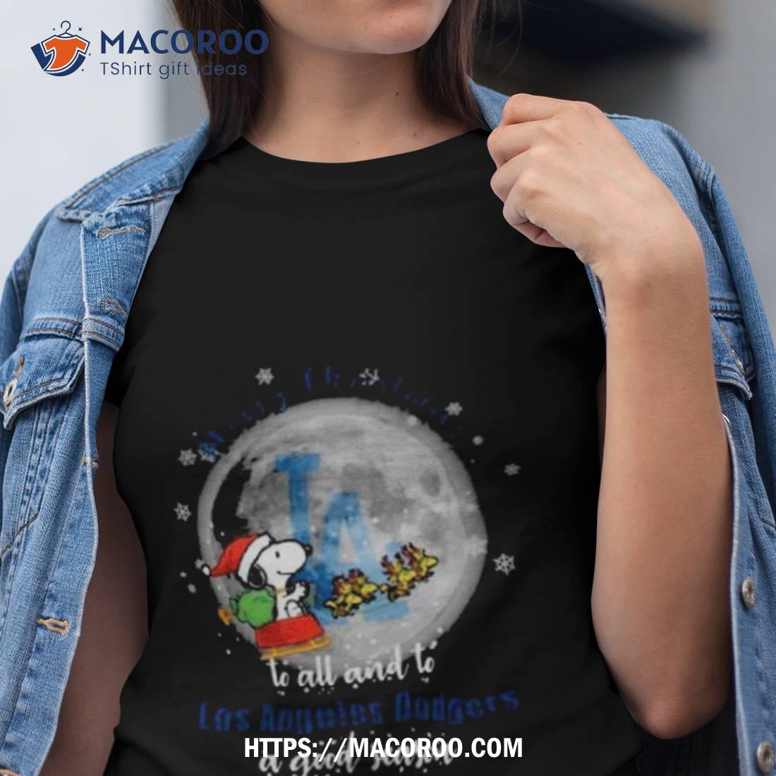 Santa Snoopy Merry Christmas To All And To Los Angeles Dodgers A Good Season Shirt Santa Snoopy Merry Christmas To All And To Los Angeles Dodgers A Good Season Shirt