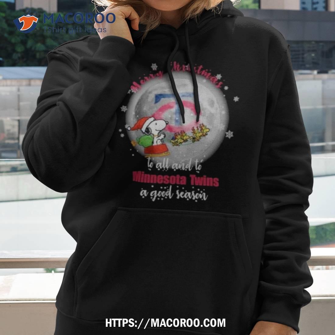 Santa Snoopy Merry Christmas To All And To Minnesota Twins A Good Season Shirt Santa Snoopy Merry Christmas To All And To Minnesota Twins A Good Season Shirt