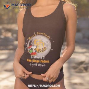 Santa Snoopy Merry Christmas To All And To San Diego Padres A Good Season Shirt