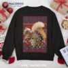 Santa Squirrel Christmas Tree Lights Ugly Sweater Pajama Sweatshirt