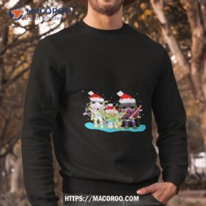 Santa Star Wars Characters Christmas Lights Sweatshirt