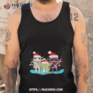 Santa Star Wars Characters Christmas Lights Tank Top