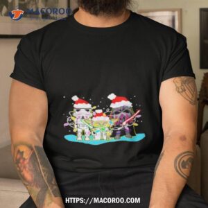 Santa Star Wars Characters Christmas Lights Shirt