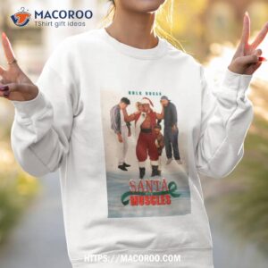 santa with muscles 1996 christmas comedy film starring hulk hogan shirt sweatshirt 2