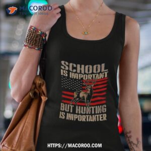 School Is Important But Hunting Is Importanter Usa Flag Tank Top 4