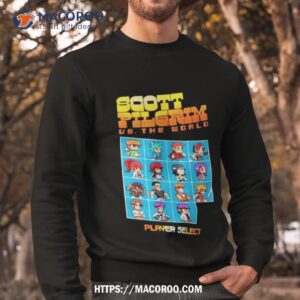 scott pilgrim vs the world player select shirt sweatshirt
