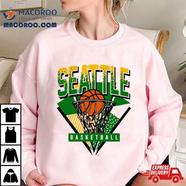 Seattle Basketball 90s Throwback Supersonics Shirt