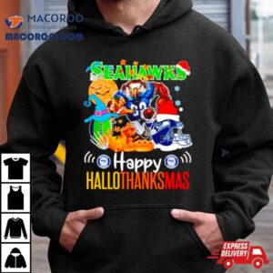 Seattle Seahawks Happy Hallthanksmas Tshirt