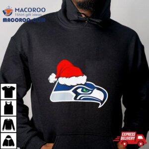 Seattle Seahawks Logo Santa Hat Christmas 2023 Shirt