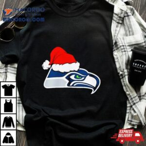 Seattle Seahawks Logo Santa Hat Christmas 2023 Shirt