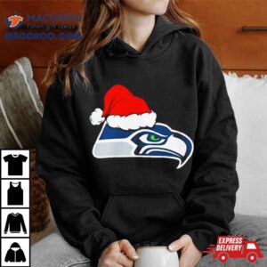 Seattle Seahawks Logo Santa Hat Christmas Tshirt