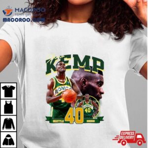Shawn Kemp The Reign Man Basketball Legend Signature Tshirt