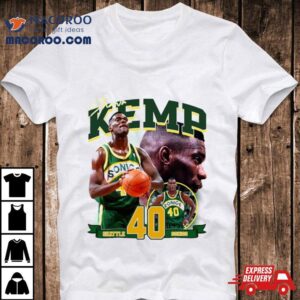 Shawn Kemp The Reign Man Basketball Legend Signature Tshirt
