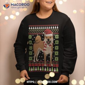 shiba inu ugly christmas funny holiday dog lover xmas gift sweatshirt sweatshirt 2