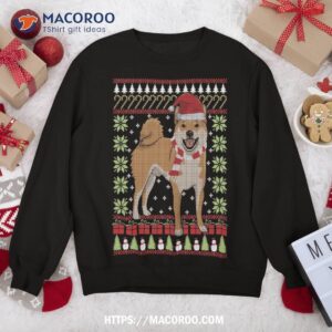 shiba inu ugly christmas funny holiday dog lover xmas gift sweatshirt sweatshirt