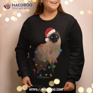 Siamese Cat Christmas Lights Xmas Lover Sweat Sweatshirt 2