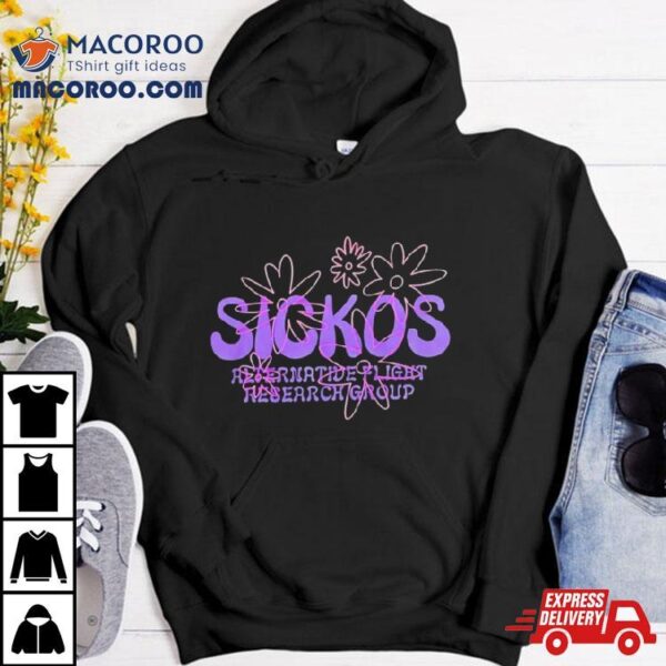 Sickos Floral Alternative Flight Research Group Tshirt