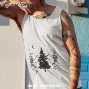 skeleton nurse dancing christmas funny tank top 1