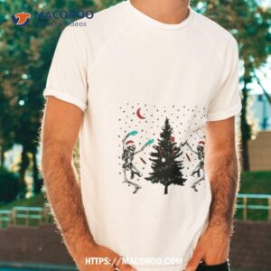 Skeleton Nurse Dancing Christmas Funny T Shirt