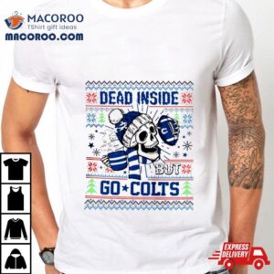 Skull Dead Inside But Go Indianapolis Colts Ugly Christmas Tshirt