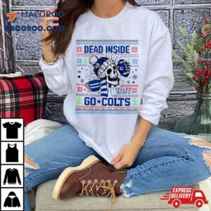 Skull Dead Inside But Go Indianapolis Colts Ugly Christmas Tshirt