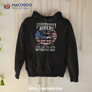 Skull Legendary Riders Estd 1992 Ride Like The Wind Motorcycle Race American Hoodie