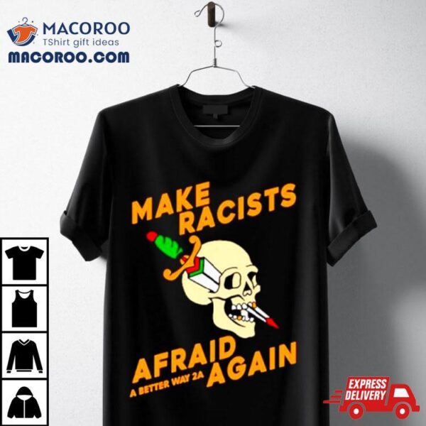 Skull Make Racists Afraid Again Shirt