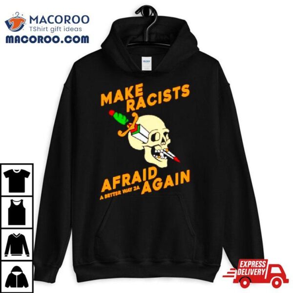 Skull Make Racists Afraid Again Shirt