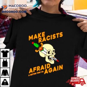 Skull Make Racists Afraid Again Tshirt