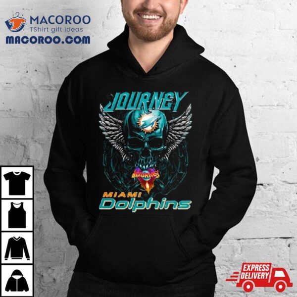 Skull Wings Journey Miami Dolphins Shirt
