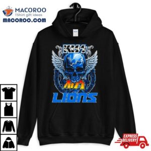 Skull Wings Kiss In Detroit Lions Football Tshirt