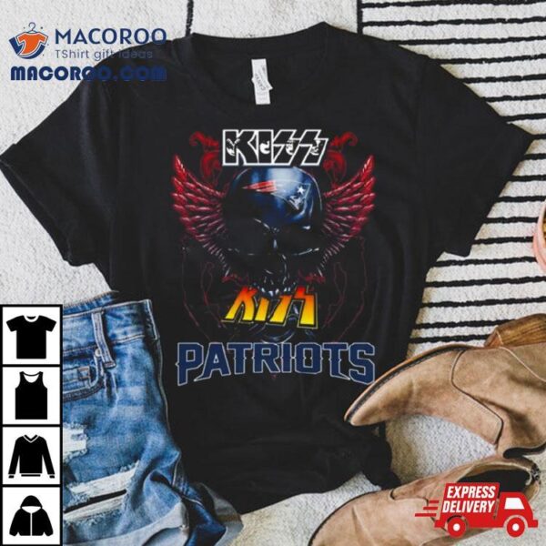 Skull Wings Kiss New England Patriots Shirt