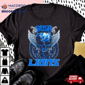 Skull Wings Rush In Detroit Lions Football Shirt