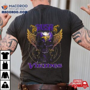 Skull Wings Rush Minnesota Vikings Tshirt