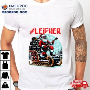 Sleigher Hail Santa Heavy Metal Christmas Rock Tshirt