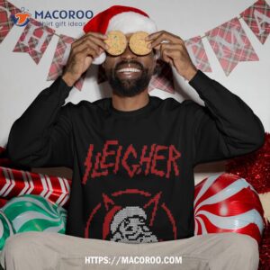 sleigher sweater santa ugly christmas funny metal sweatshirt sweatshirt 3