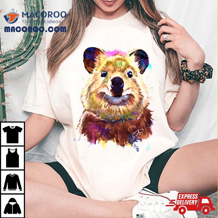 Smiling Quokka Splash Watercolor Shirt Smiling Quokka Splash Watercolor Shirt
