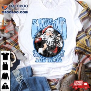 Smoking Santa Claus World Tour Vintage Woodstock Christmas Concer Tshirt