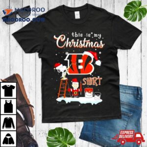 Snoopy And Charlie Brown Nfl Cincinnati Bengals This Is My Christmas T Shirt