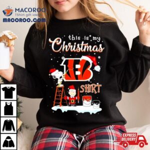 Snoopy And Charlie Brown Nfl Cincinnati Bengals This Is My Christmas Tshirt