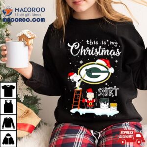 Snoopy And Charlie Brown Nfl Green Bay Packers This Is My Christmas Tshirt