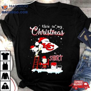 Snoopy And Charlie Brown Nfl Kansas City Chiefs This Is My Christmas Tshirt