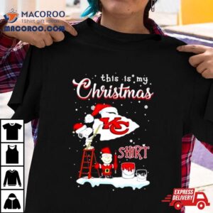 Snoopy And Charlie Brown Nfl Kansas City Chiefs This Is My Christmas Tshirt