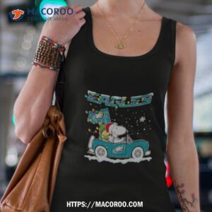 Snoopy And Philadelphia Eagles Christmas Car 2023 Shirt