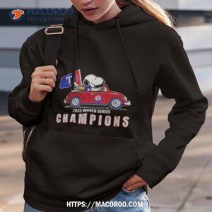 Snoopy And Woodstock Texas Rangers World Series Champions 2023 Hoodie 3