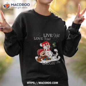 Snoopy Charlie Brown Live Well Love Much Laugh Often Christmas 2023 Sweatshirt 2