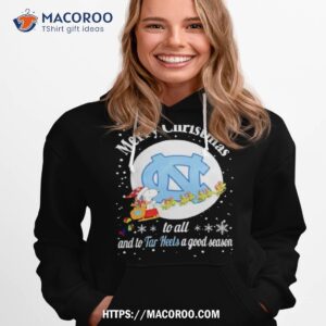 Snoopy Merry Christmas To All And To North Carolina Tar Heels A Good Season Hoodie 1